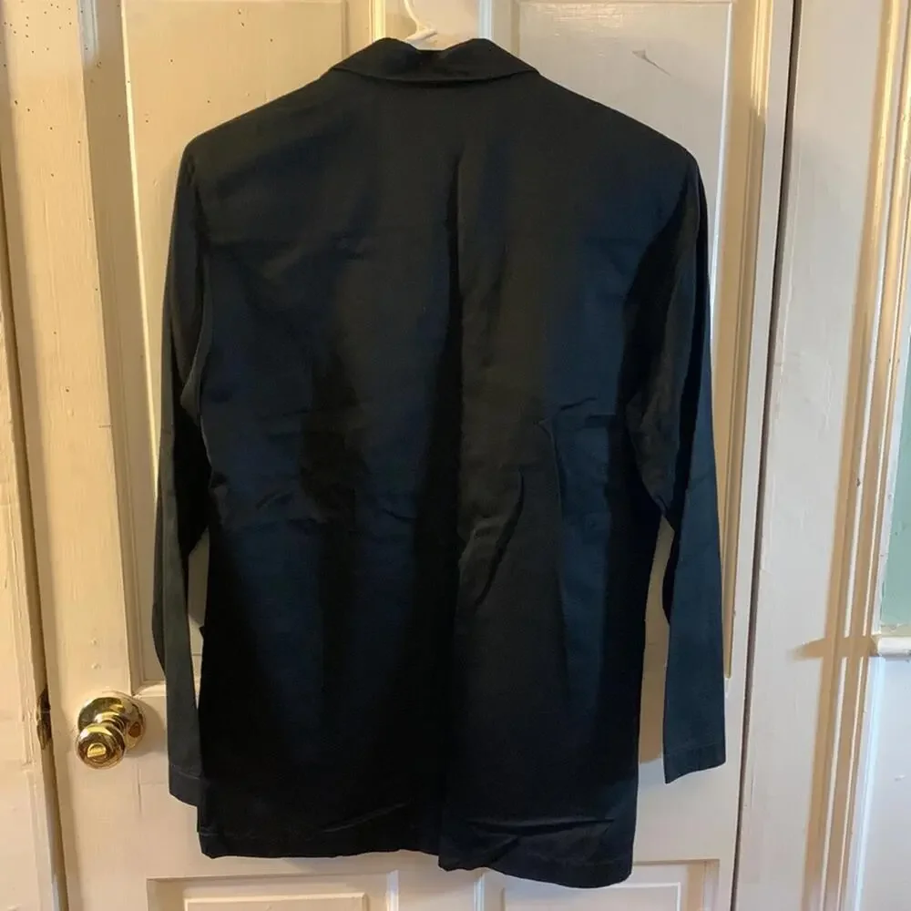 Paula Saker black dress coat size 10 - Picture 4 of 4